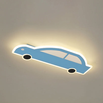 Cartoon Creative Car Shape Iron LED Flush Mount Ceiling Light