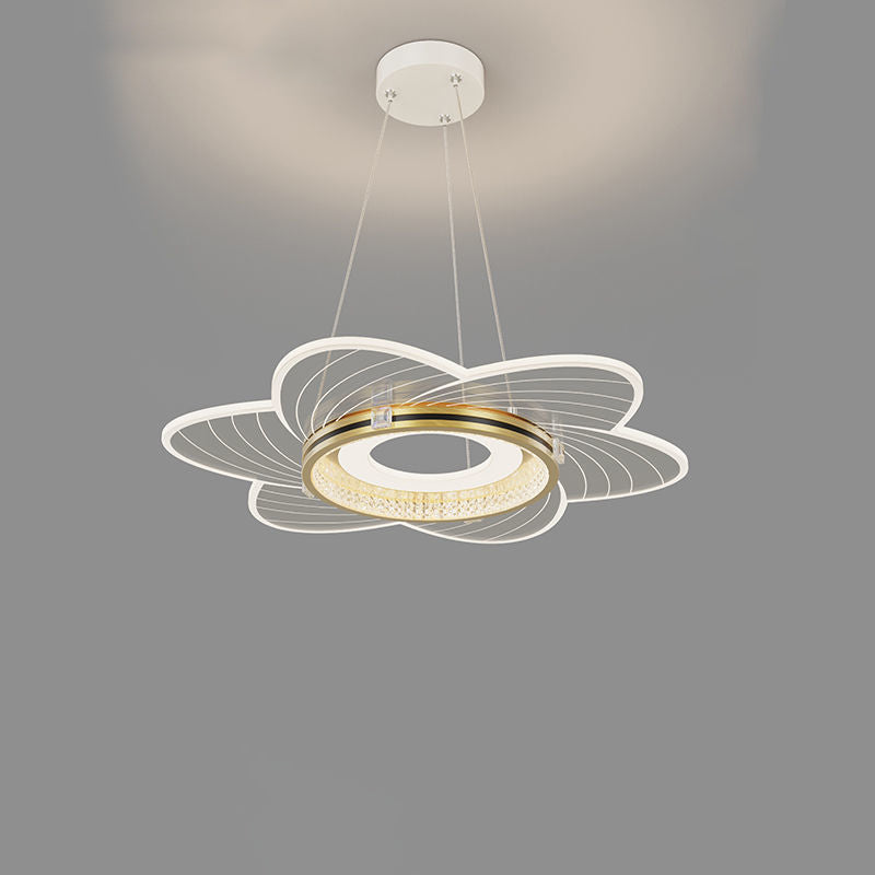 مصباح LED معلّق بتصميم دوامة من الأكريليك الكريستالي الفاخر المعاصر لغرفة النوم 