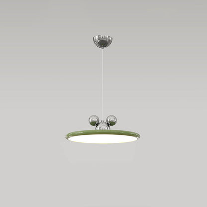 Modern Minimalist Disc Flying Saucer Mickey Hardware Aluminum LED Pendant Light For Living Room