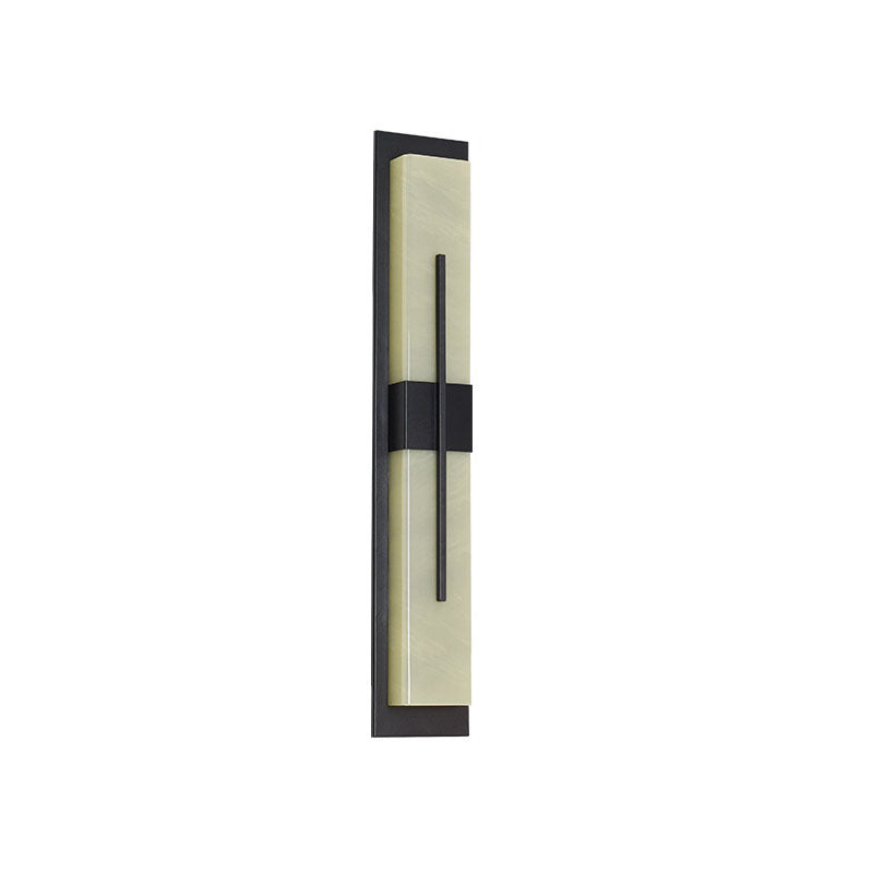 Outdoor Minimalist Rectangular Stainless Steel Acrylic LED Waterproof Wall Sconce Lamp