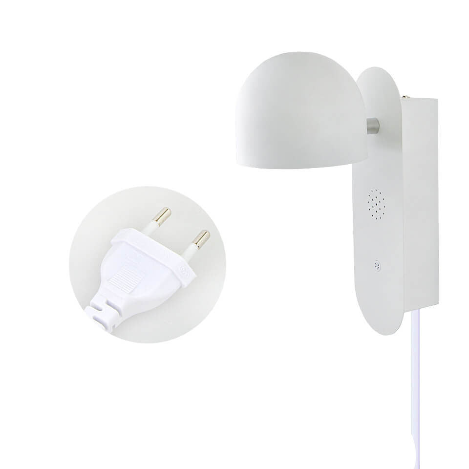 Modern Solid Color Round Head Voice Control Acrylic LED Wall Sconce Lamp