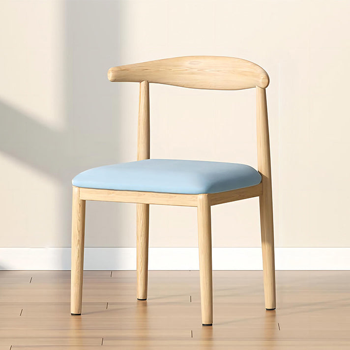 Modern Simplicity Microfiber Leather Fabric Carbon Steel Sponge Emulsion Square Dining Chair Backrest For Dining Room