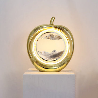 Creative Apple Quicksand Painting Decorative Ambient LED Table Lamp