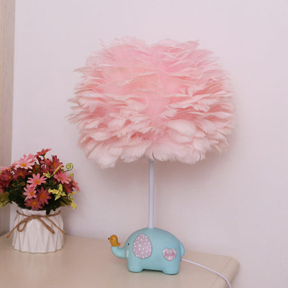 Modern Creative Unicorn Feather Children 1-Light Table Lamp