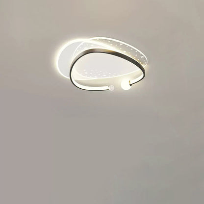 Modern Minimalist Rectangle Square Round Triangle Iron Acrylic LED Flush Mount Ceiling Light For Living Room