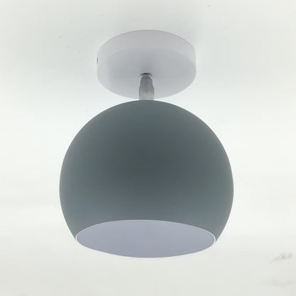 Nordic Macaron Dome 1-Light Semi-Flush Mount Ceiling Light