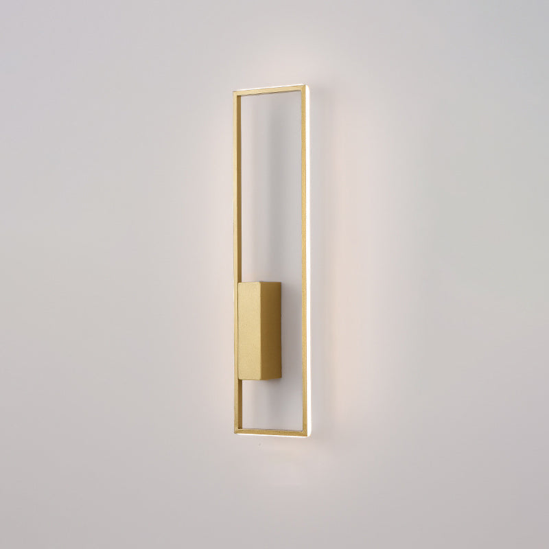 مصباح حائط LED من السيليكون الحديدي بتصميم مستطيل عصري بسيط لغرفة المعيشة 