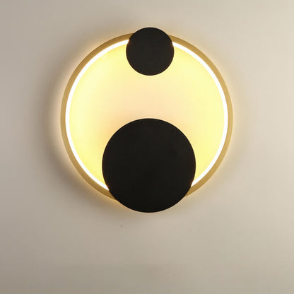 Modern Minimalist Oval Round Ring LED Wall Sconce Lamp