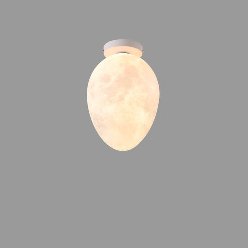 Nordic Creative Egg Design 1-Light Semi-Flush Mount Ceiling Light