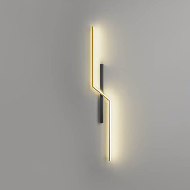 Modern Minimalist Geometry Lines Aluminum LED Wall Sconce Lamp