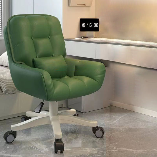Modern Minimalist Rectangular Velvet Leather Vanity Stool Rotatable Sliding Backrest For Bedroom