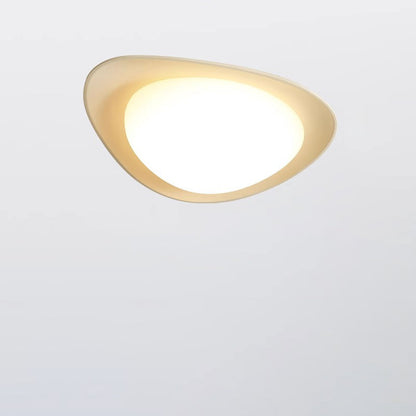 モダンでミニマリストな石畳楕円形樹脂PE LEDフラッシュマウントシーリングライト（寝室用） 