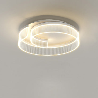 Modern Minimalist Round Acrylic Iron Aluminum LED Flush Mount Ceiling Light For Living Room