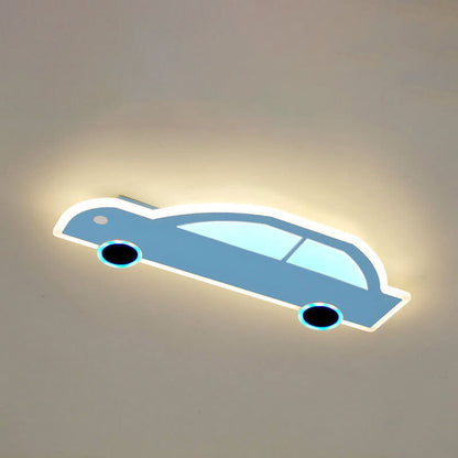 Cartoon Creative Car Shape Iron LED Flush Mount Ceiling Light