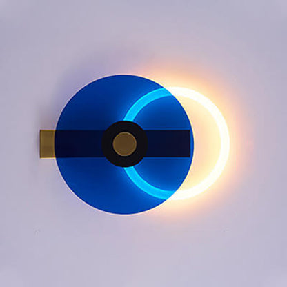 モダンなカラーの明るいアクリル製ラウンドLEDウォールスコンスランプ