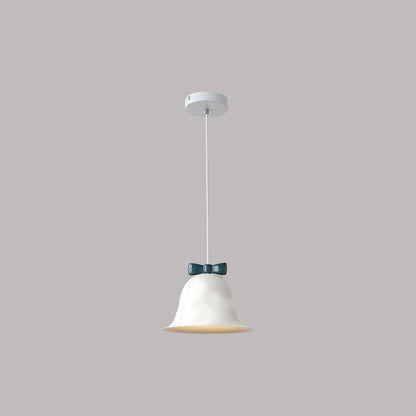 Nordic Minimalist Bells Bow Tie Iron 1-Light Pendant Light