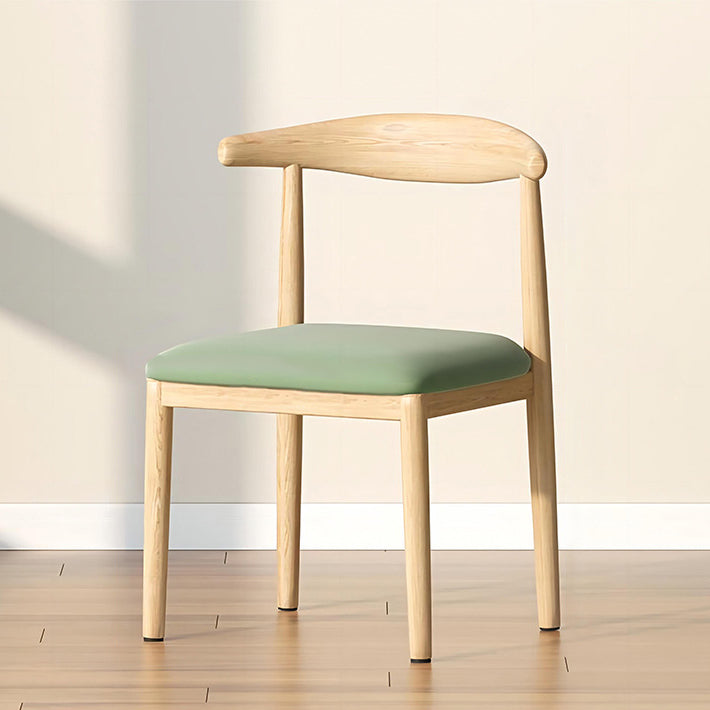 Modern Simplicity Microfiber Leather Fabric Carbon Steel Sponge Emulsion Square Dining Chair Backrest For Dining Room