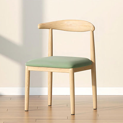 Modern Simplicity Microfiber Leather Fabric Carbon Steel Sponge Emulsion Square Dining Chair Backrest For Dining Room