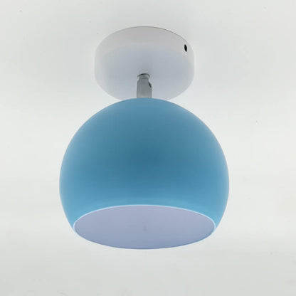Nordic Macaron Dome 1-Light Semi-Flush Mount Ceiling Light