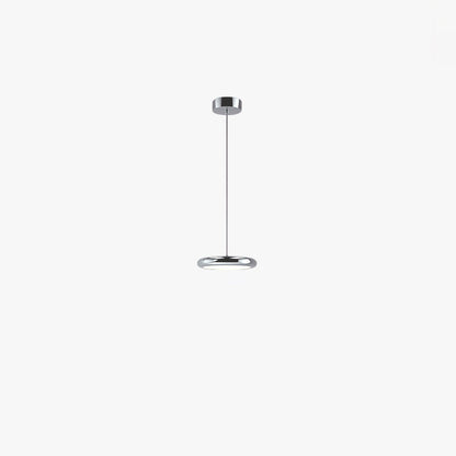 Modern Minimalist Stainless Steel Aluminum Disc Shade LED Island Light Chandelier For Living Room