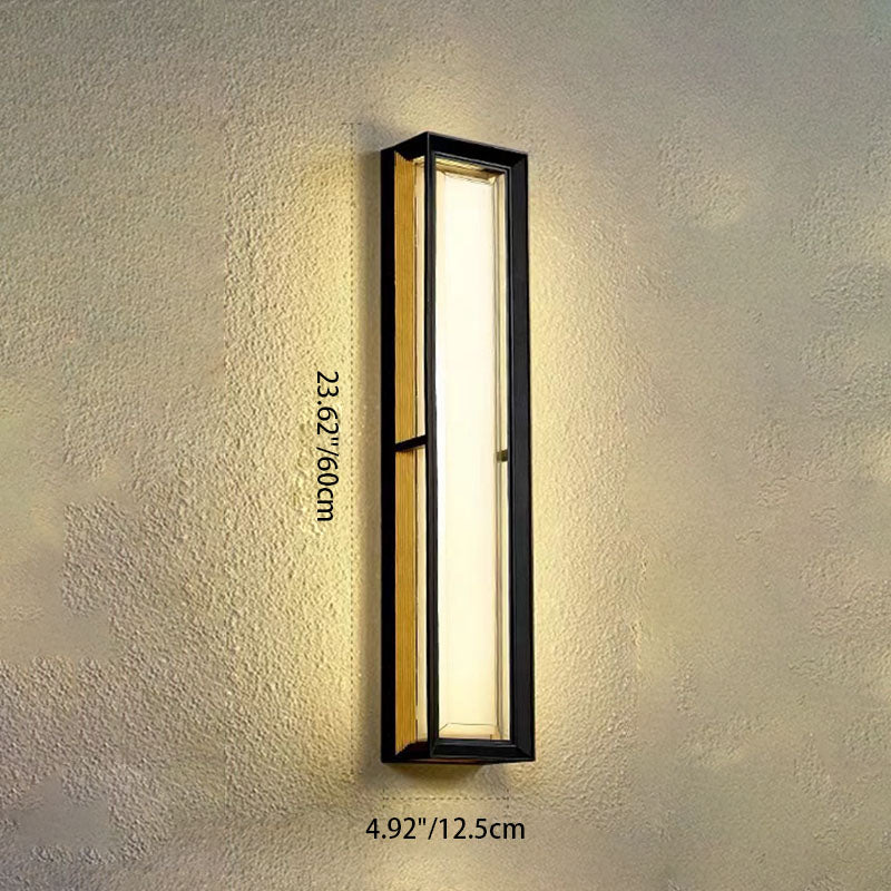 Contemporary Industrial Aluminum Cubic Acrylic Shade LED Waterproof Wall Sconce Lamp For Garden