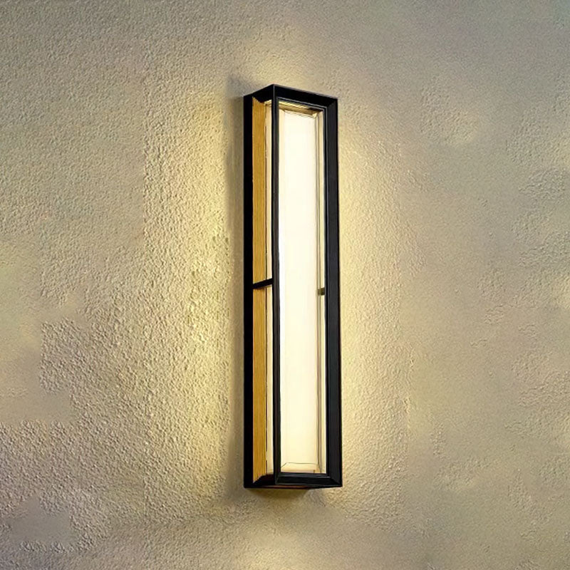 Contemporary Industrial Aluminum Cubic Acrylic Shade LED Waterproof Wall Sconce Lamp For Garden