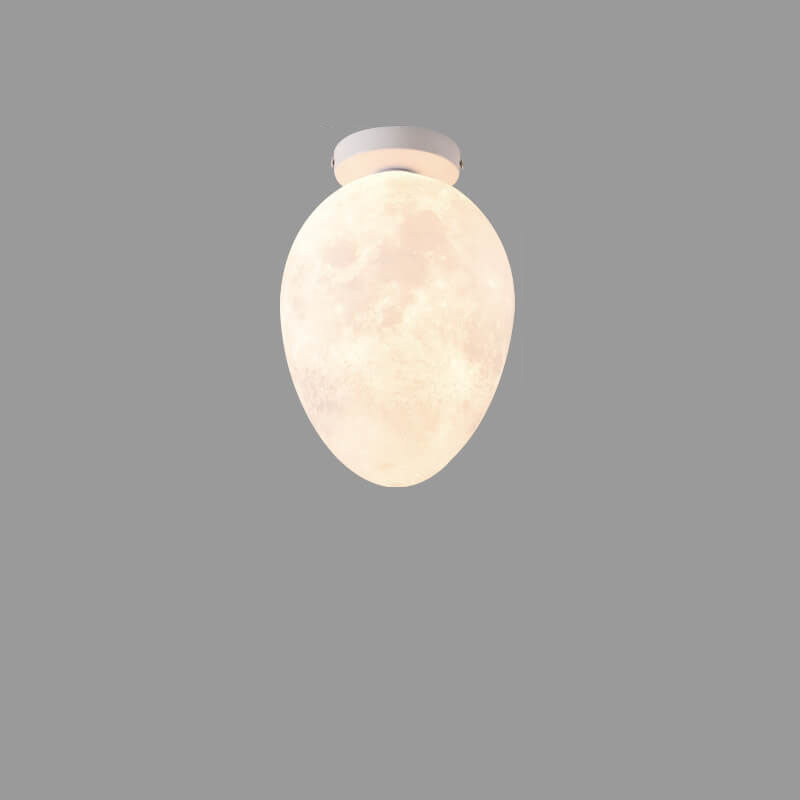 Nordic Creative Egg Design 1-Light Semi-Flush Mount Ceiling Light