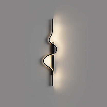 مصباح حائط LED من الألومنيوم بتصميم موجة طويلة عصري وبسيط لغرفة المعيشة