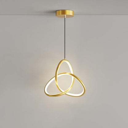 Modern Minimalist Triangular Ring-Shaped Aluminum Silicone LED Pendant Light