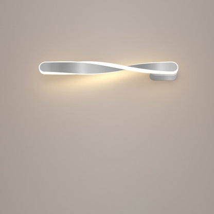 مصباح حائط LED طويل من الألومنيوم والسيليكون بتصميم حلزوني عصري بسيط لغرفة المعيشة 