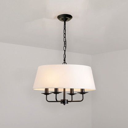 European Vintage Classic Iron Cloth 4-Light Pendant Light