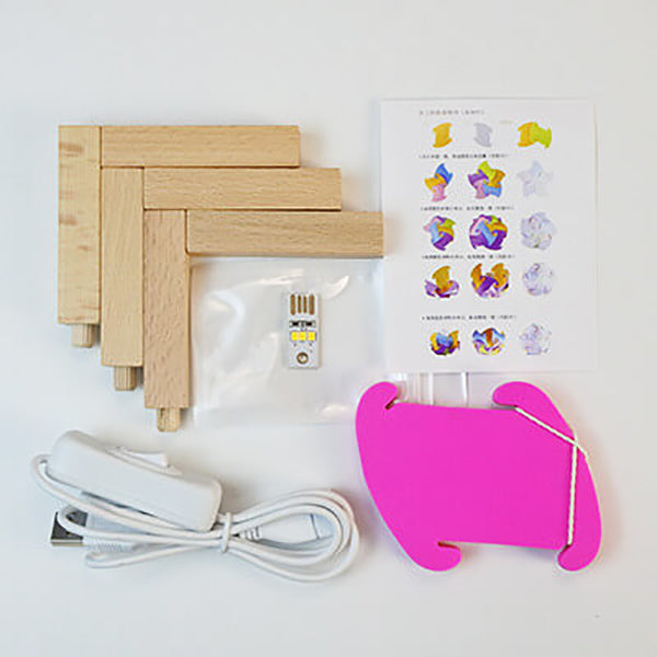 Creative DIY Round Hydrangea Combination Design LED Night Light Table Lamp