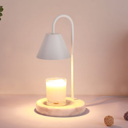 Nordic Solid Marble Base Cone 1-Light Melting Wax Table Lamp