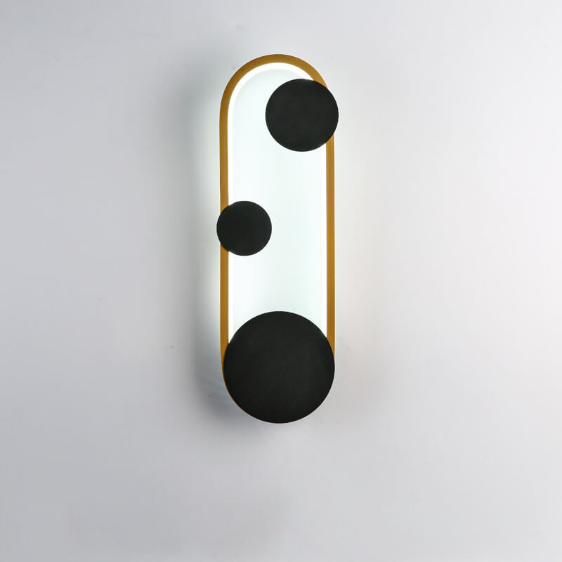 Modern Minimalist Oval Round Ring LED Wall Sconce Lamp