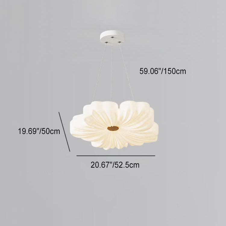 Modern Simplicity Iron Acrylic Petal Shade LED Pendant Light For Living Room