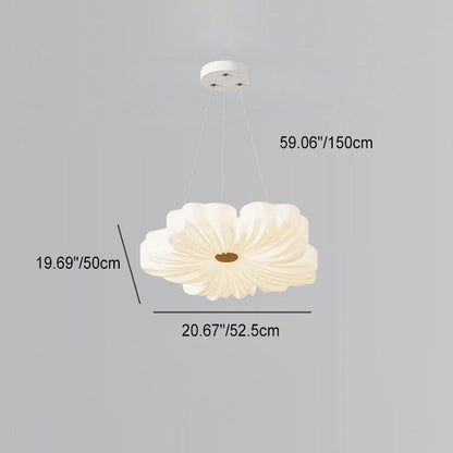 Modern Simplicity Iron Acrylic Petal Shade LED Pendant Light For Living Room