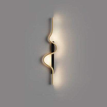 مصباح حائط LED من الألومنيوم بتصميم موجة طويلة عصري وبسيط لغرفة المعيشة
