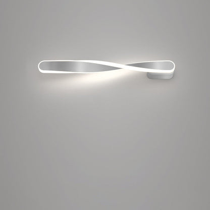 مصباح حائط LED طويل من الألومنيوم والسيليكون بتصميم حلزوني عصري بسيط لغرفة المعيشة 