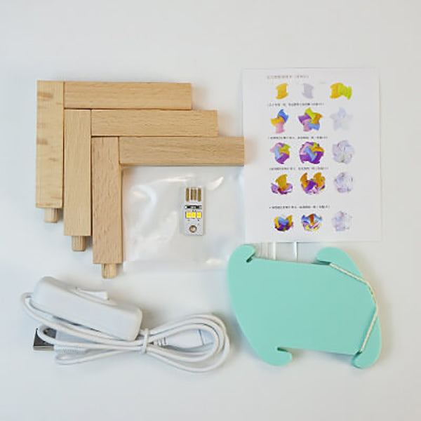 Creative DIY Round Hydrangea Combination Design LED Night Light Table Lamp