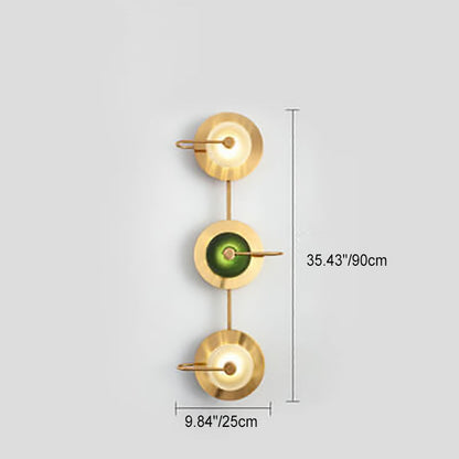 Modern Luxury Iron Glass Round LED Wall Sconce Lamp For Bedroom