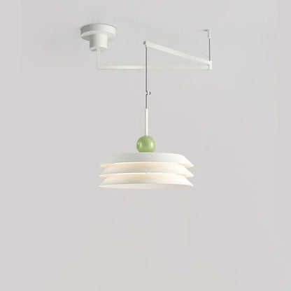 Modern Minimalist Three-Layer UFO Acrylic Rocker Glass LED Pendant Light for Living Room