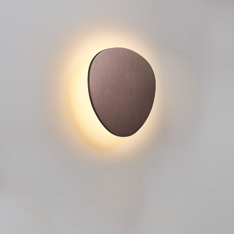 Contemporary Scandinavian Triangle Round Aluminum Acrylic LED Wall Sconce Lamp For Bedroom