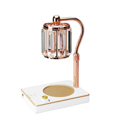 Modern Minimalist Round Plastic Glass 1-Light Aroma Melt Wax Table Lamp For Bedroom