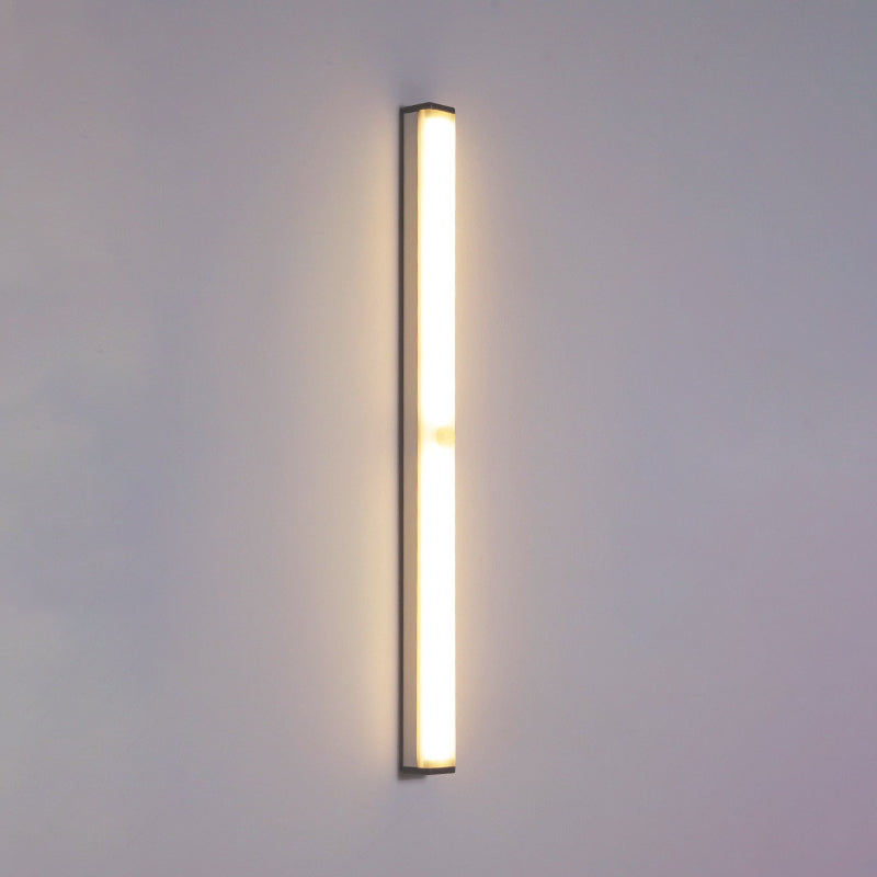 Modern Simplicity Long Cylinder Aluminum Acrylic LED Wall Sconce Lamp For Living Room