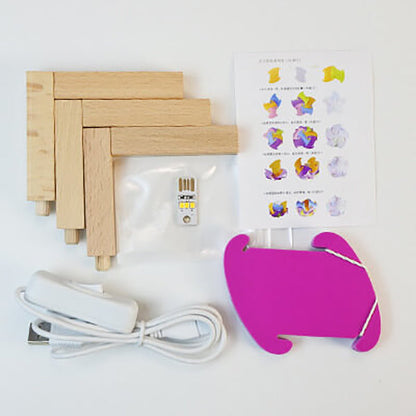 Creative DIY Round Hydrangea Combination Design LED Night Light Table Lamp