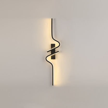 Contemporary Creative Strip Aluminum Silicon Gel LED Wall Sconce Lamp For Living Room