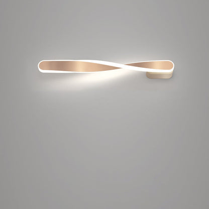 مصباح حائط LED طويل من الألومنيوم والسيليكون بتصميم حلزوني عصري بسيط لغرفة المعيشة 