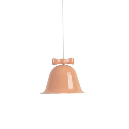 Modern Minimalist Bow Bells Iron 1-Light Pendant Light For Bedroom