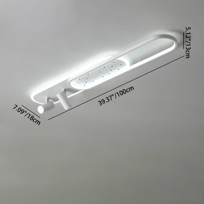 مصباح LED مستطيل الشكل مصنوع من الحديد الأكريليك بتصميم عصري بسيط، مثبت في السقف للممر 