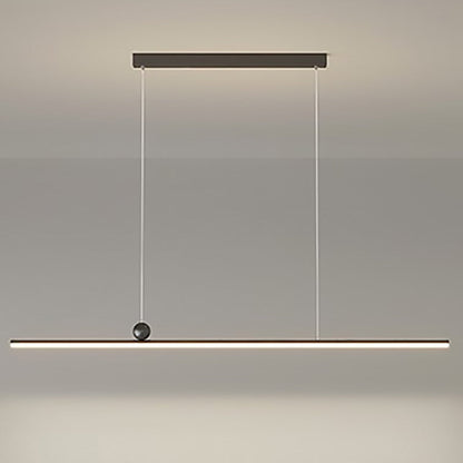 ثريا جزيرة LED مصنوعة من الحديد والألومنيوم والأكريليك بتصميم عصري بسيط لغرفة الطعام 